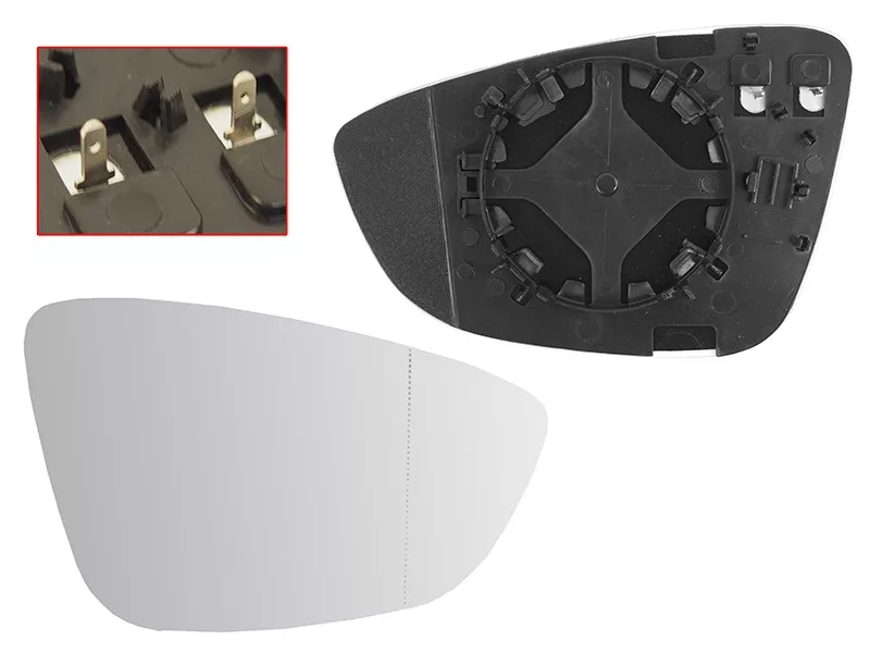 Полотно зеркала правое, с обогревом -  для VOLKSWAGEN JETTA