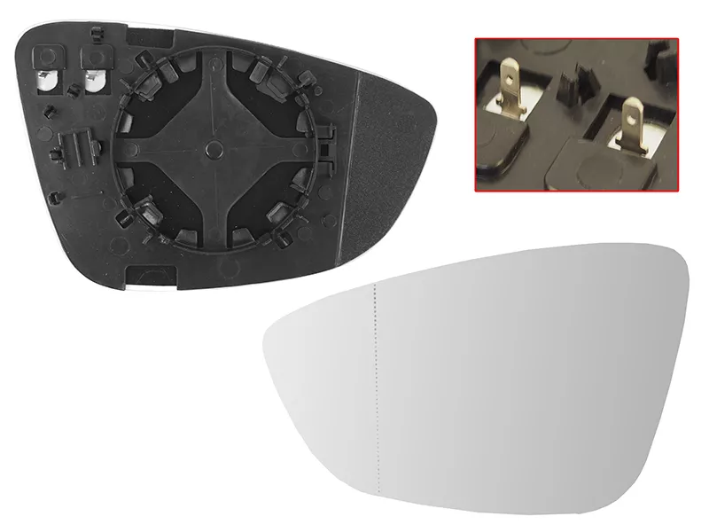 Полотно зеркала левое, с обогревом -  для VOLKSWAGEN JETTA