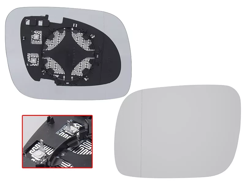 Полотно зеркала Volkswagen Touareg 02-07 (Слева/ Обогрев) - Артикул STVW61940G2 - Производитель Sat - Фото, Отзывы, Цены 