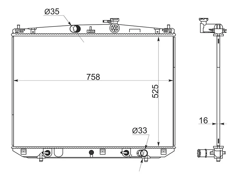 Радиатор Toyota Highlander 13-20 - Артикул TY0003GSU55 - Производитель Sat - Фото, Отзывы, Цены 