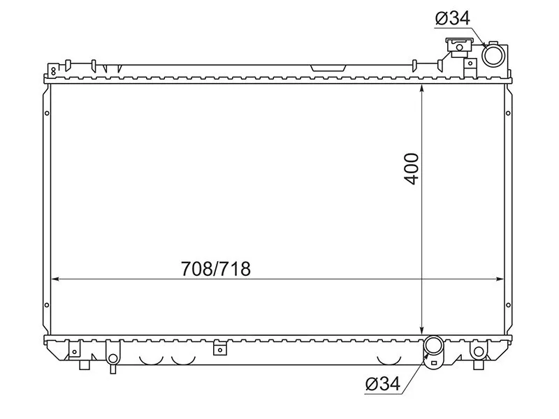 Радиатор Toyota Mark II (X110) 00-04 / Brevis 01-07 - Артикул TY0005110 - Производитель Sat - Фото, Отзывы, Цены 