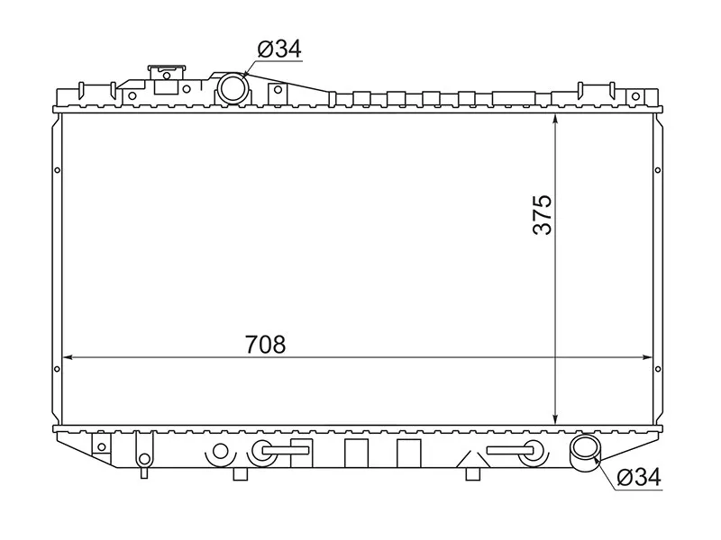 Радиатор Toyota Mark II (X80) 88-96 / Chaser 88-92 - Артикул TY000580 - Производитель Sat - Фото, Отзывы, Цены 