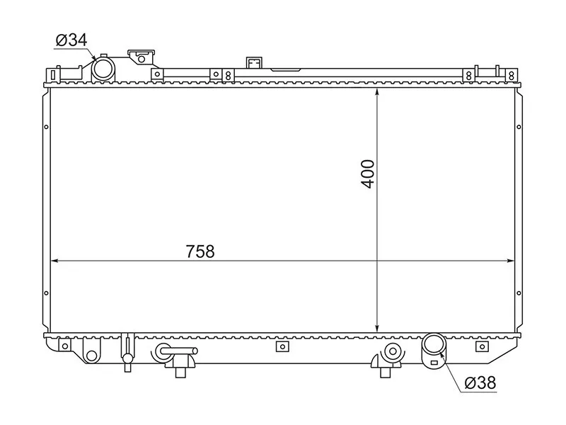 Радиатор Lexus GS 97-04 / Toyota Aristo 97-04 - Артикул TY0006161 - Производитель Sat - Фото, Отзывы, Цены 