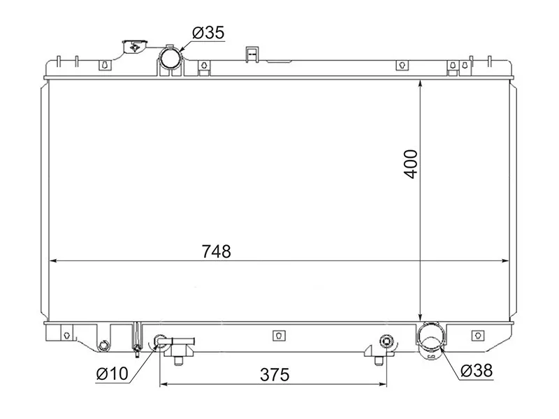 Радиатор Toyota Aristo 97-04 - Артикул TY0006161TB - Производитель Sat - Фото, Отзывы, Цены 