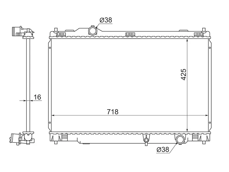 Радиатор Toyota Crown 03-08 - Артикул TY0006180 - Производитель Sat - Фото, Отзывы, Цены 