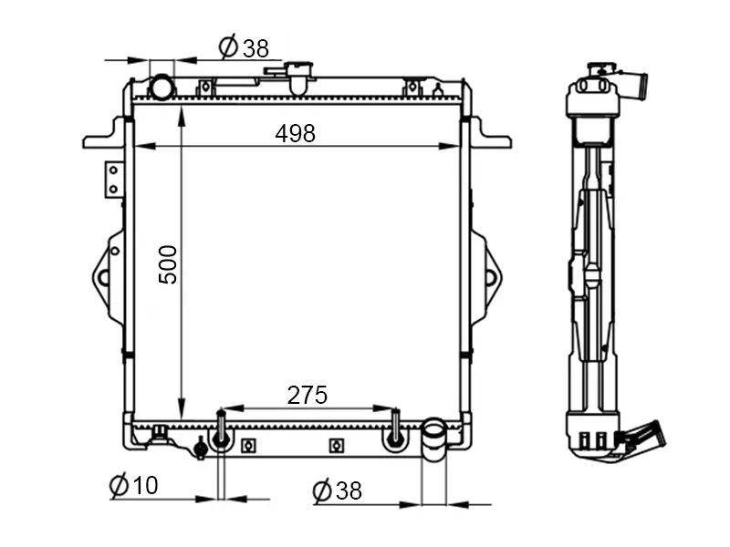 Радиатор Toyota Land Cruiser 99-04 / Land Cruiser Prado (J70) 87-96 - Артикул TY0008HZJ76 - Производитель Sat - Фото, Отзывы, Цены 