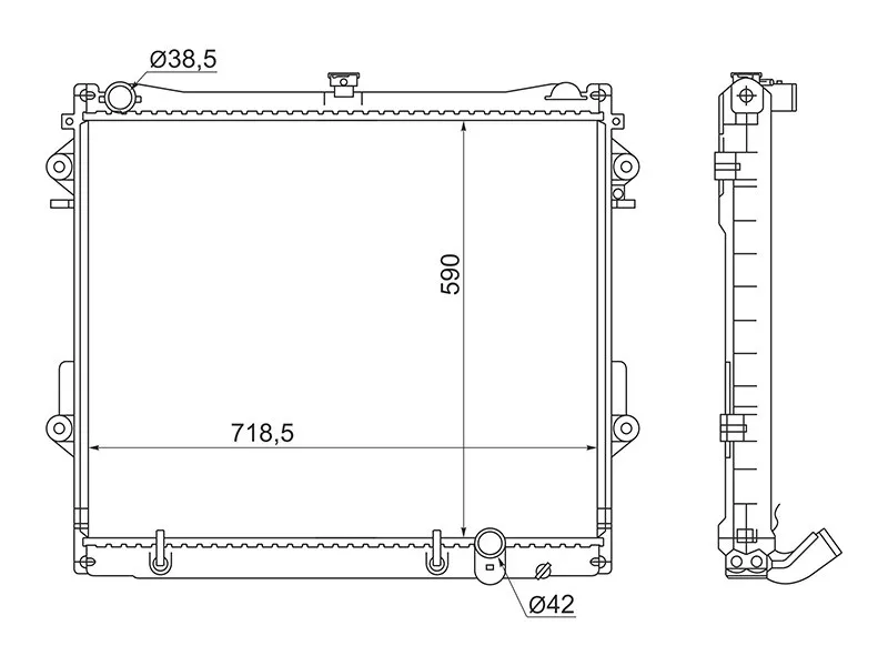Радиатор Toyota Land Cruiser (J200) 07-21 / Lexus LX 07-23 - Артикул TY0009200 - Производитель Sat - Фото, Отзывы, Цены 