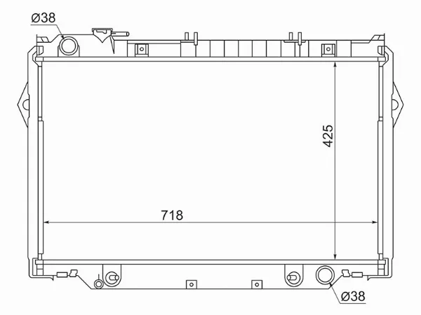 Радиатор Toyota Land Cruiser (J80) 89-97 - Артикул TY0009J80DAT - Производитель Sat - Фото, Отзывы, Цены 