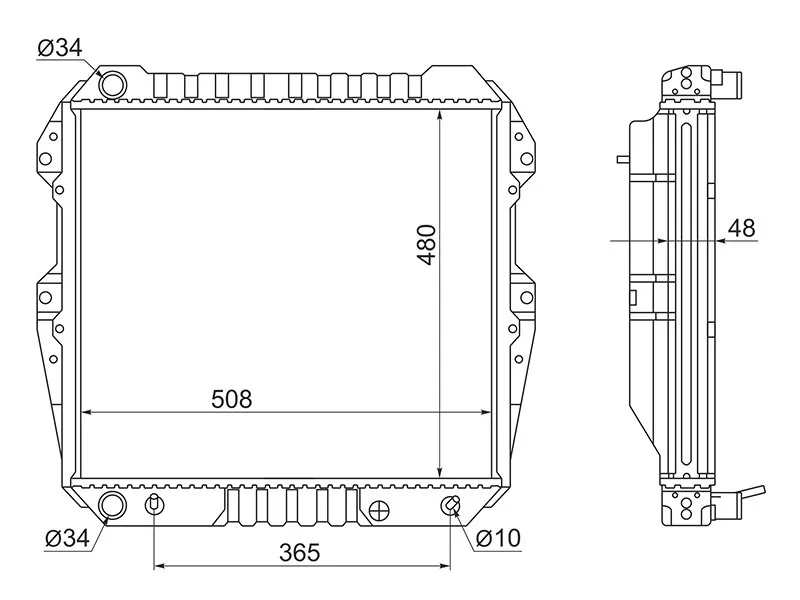 Радиатор 2LT -TY0009LJ78 Sat для TOYOTA LAND CRUISER