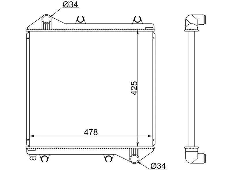 Радиатор Toyota Hiace 89-04 - Артикул TY00101KZTE - Производитель Sat - Фото, Отзывы, Цены 