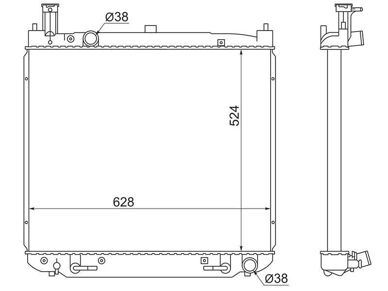Радиатор Toyota Grand Hiace 99-02 / Granvia 95-02 - Артикул TY0010KCH10 - Производитель Sat - Фото, Отзывы, Цены 