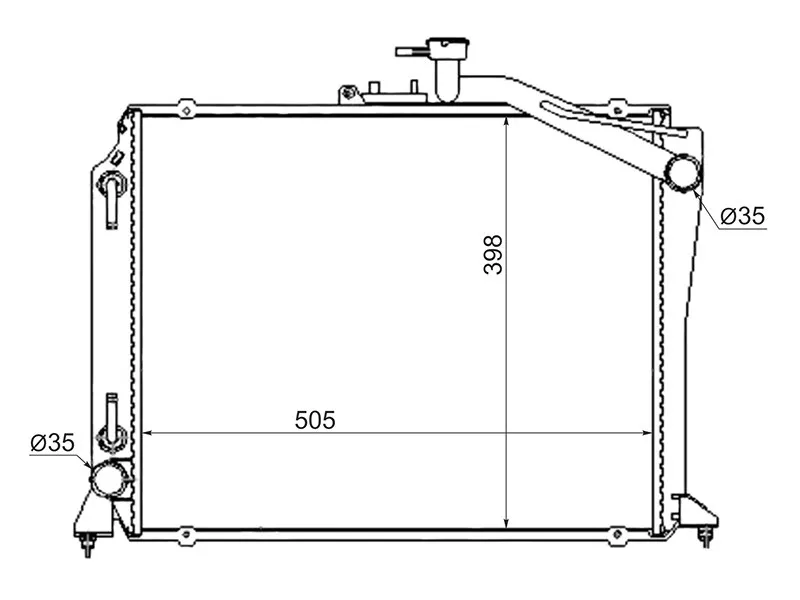 Радиатор Toyota Hiace 89-04 - Артикул TY0010RZH10 - Производитель Sat - Фото, Отзывы, Цены 