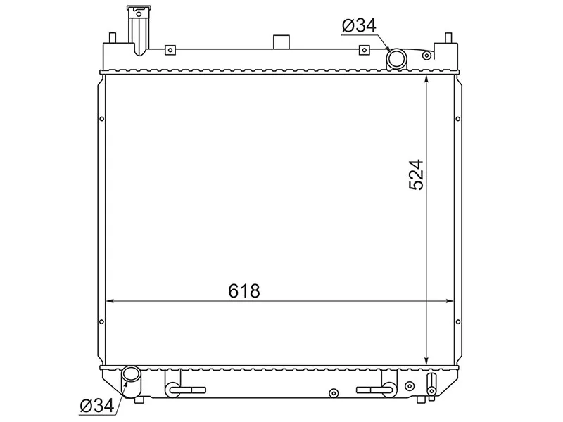 Радиатор Toyota Grand Hiace 99-02 / Granvia 95-02 - Артикул TY0010RZH18 - Производитель Sat - Фото, Отзывы, Цены 
