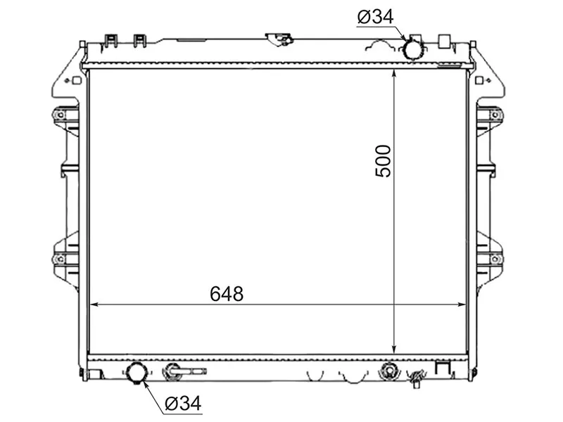 Радиатор Toyota Fortuner 04-15 - Артикул TY0014 - Производитель Sat - Фото, Отзывы, Цены 