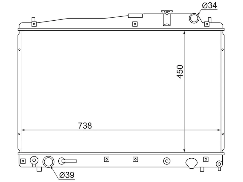 Радиатор Toyota Estima 00-05 - Артикул TY0030MZ - Производитель Sat - Фото, Отзывы, Цены 