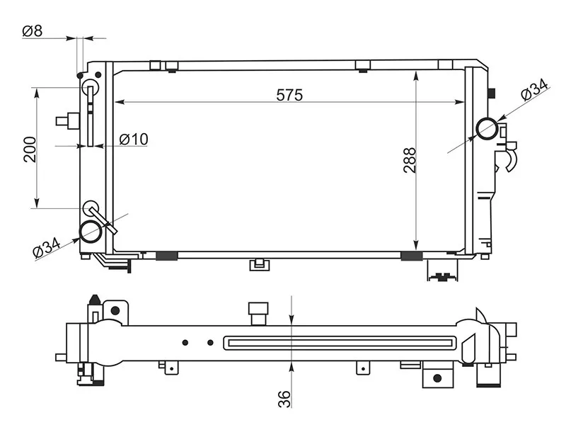 Радиатор Toyota Town Ace 96-08 - Артикул TY00622 - Производитель Sat - Фото, Отзывы, Цены 