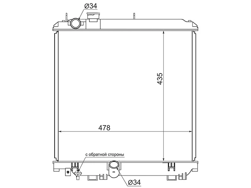 Радиатор Toyota Dyna 99-11 / ToyoAce 99-16 - Артикул TY0063 - Производитель Sat - Фото, Отзывы, Цены 
