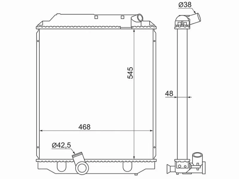 Радиатор Toyota Dyna 99-11 / ToyoAce 99-02 - Артикул TY0064 - Производитель Sat - Фото, Отзывы, Цены 