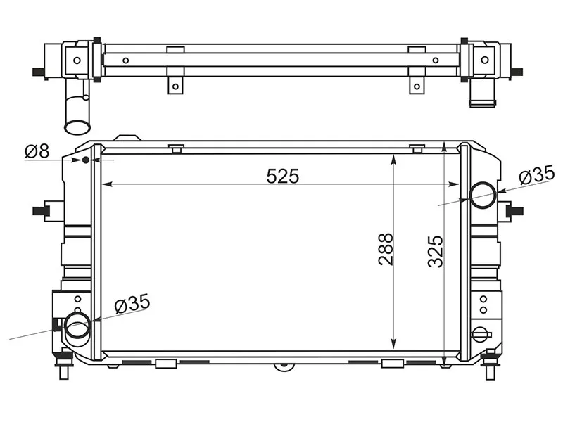 Радиатор Toyota Lite Ace 85-91 - Артикул TY00694WD - Производитель Sat - Фото, Отзывы, Цены 