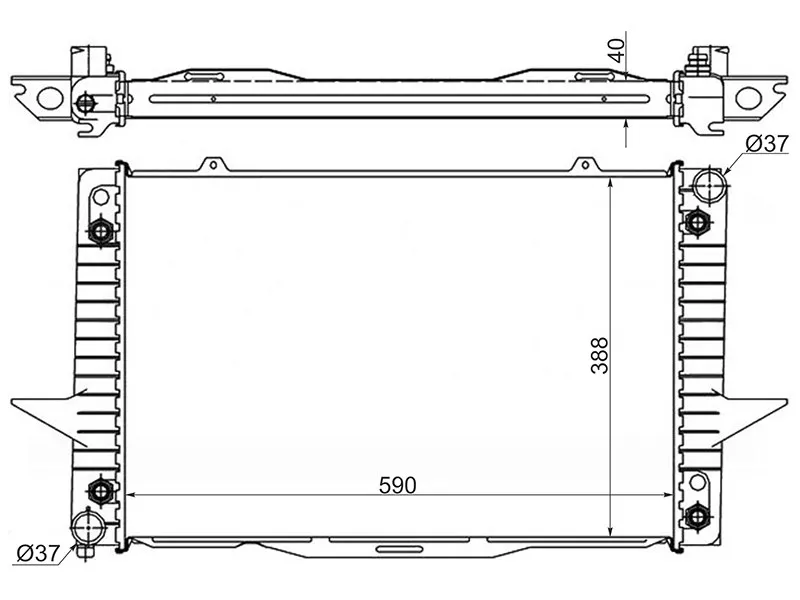 Радиатор Volvo 850 91-97 / S70 97-00 - Артикул VL0001 - Производитель Sat - Фото, Отзывы, Цены 