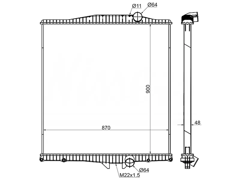 Радиатор Volvo FH 92-12 - Артикул VL0004D16 - Производитель Sat - Фото, Отзывы, Цены 