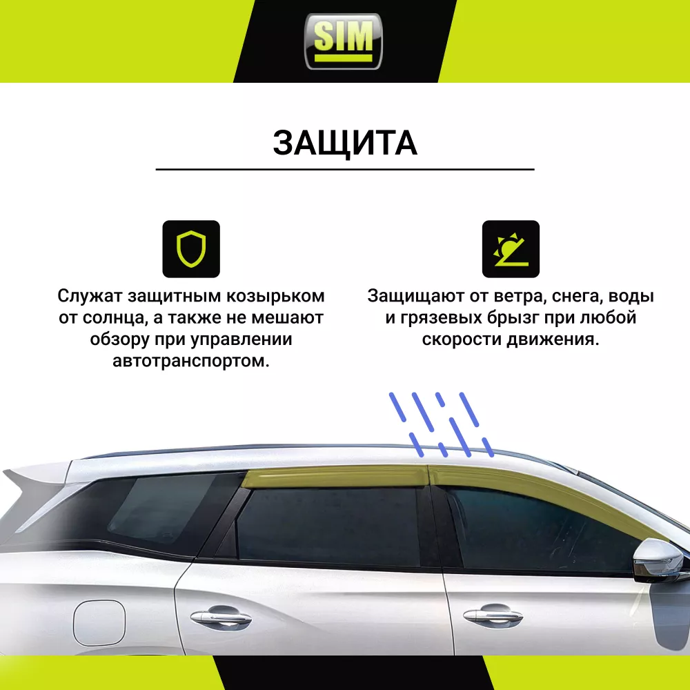 Дефлекторы боковых окон KIA Soul, 2019-, 4ч., темный / Киа Сол - Артикул NLDSKISOU1932 - Производитель Sim - Фото, Отзывы, Цены 