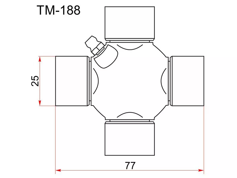 Крестовина карданного вала MITSUBISHI DELICA 94-06/L300 86-08 - Артикул TM188 - Производитель Toyo - Фото, Отзывы, Цены 