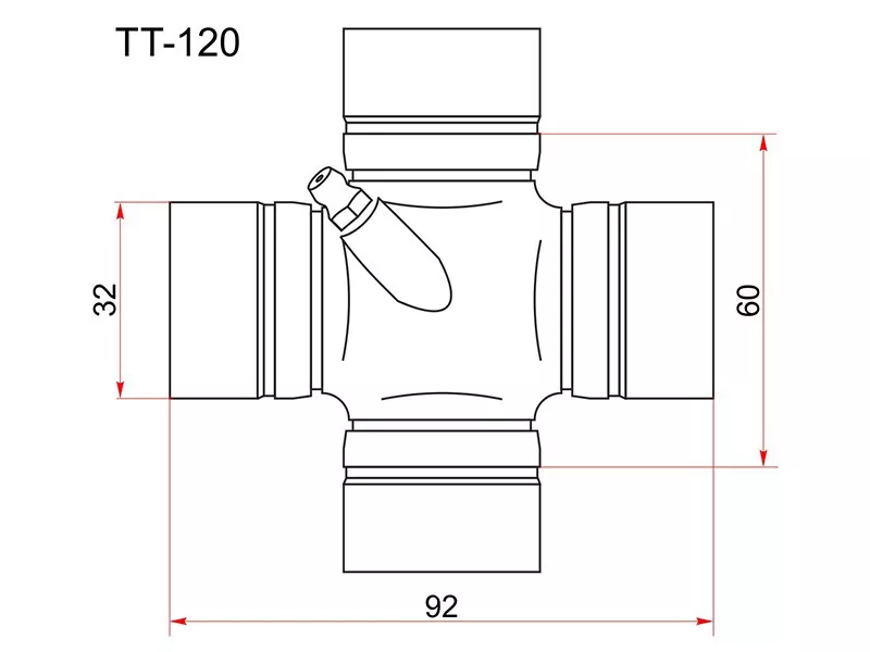 Крестовина карданного вала TOYO с тавотницей TOYOTA CRUISER 100 - Артикул TT120 - Производитель Toyo - Фото, Отзывы, Цены 