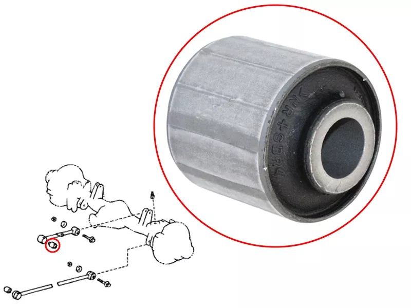 Сайлентблок рычага Toyota Land Cruiser (J80) 89-97 / Highlander 07-13 - Артикул 4870260031 - Производитель Toyota - Фото, Отзывы, Цены 