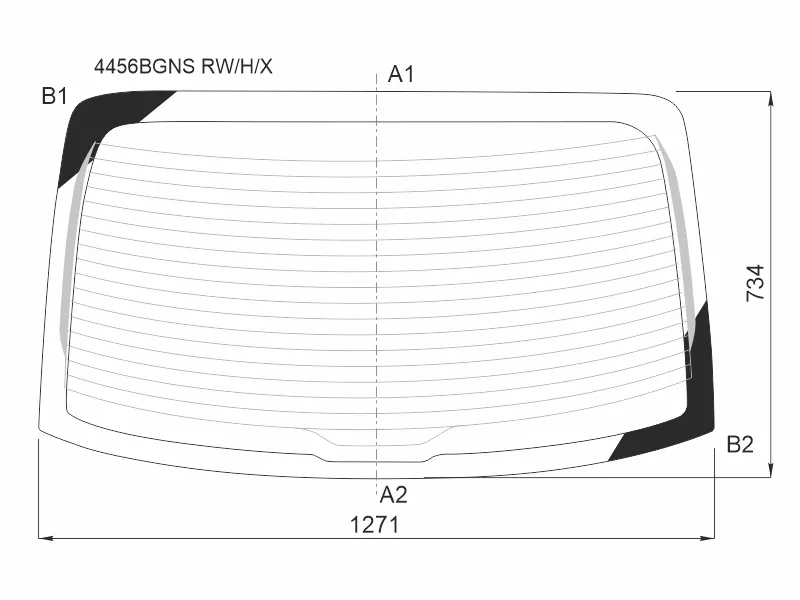 Стекло заднее (Цвет зеленый/ Обогрев) Kia Rio 16-22 / Solaris KRS 24 - Артикул 4456BGNSRWHX - Производитель Xyg - Фото, Отзывы, Цены 
