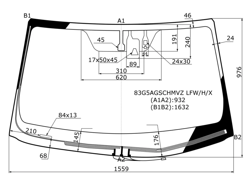 Стекло лобовое (Обогрев щеток/ Камера/ Датчик дождя) Toyota Highlander 13-17 - Артикул 83G5AGSCHMVZLFWHX - Производитель Xyg - Фото, Отзывы, Цены 