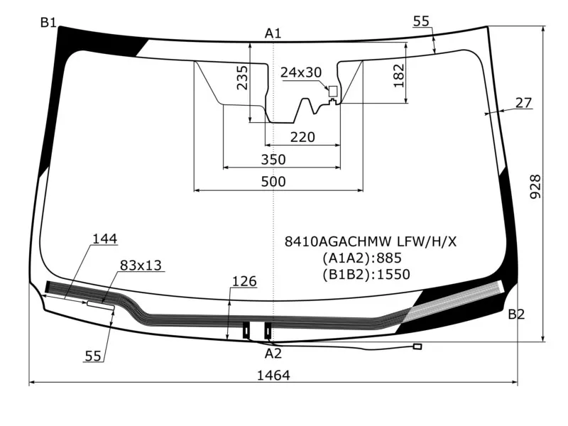 Стекло лобовое (Обогрев щеток/ Камера/ Датчик дождя) Toyota RAV4 (XA40) 12-19 - Артикул 8410AGACHMWLFWHX - Производитель Xyg - Фото, Отзывы, Цены 