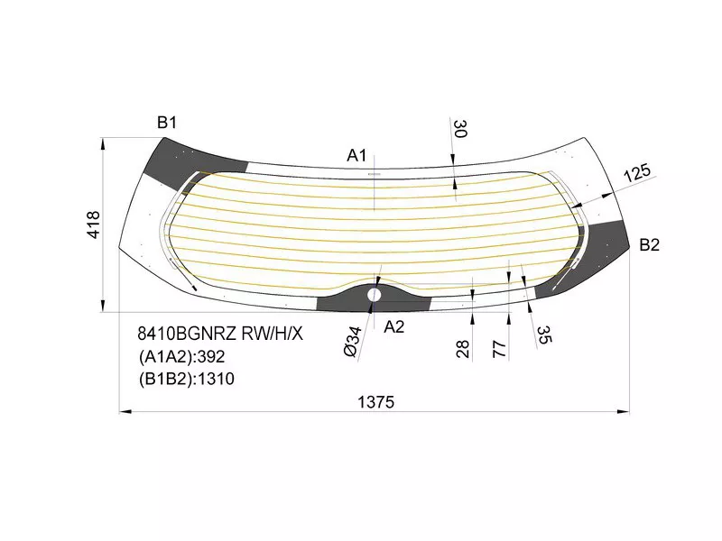 Стекло заднее (Цвет зеленый/ Обогрев) Toyota RAV4 (XA40) 12-19 - Артикул 8410BGNRZRWHX - Производитель Xyg - Фото, Отзывы, Цены 