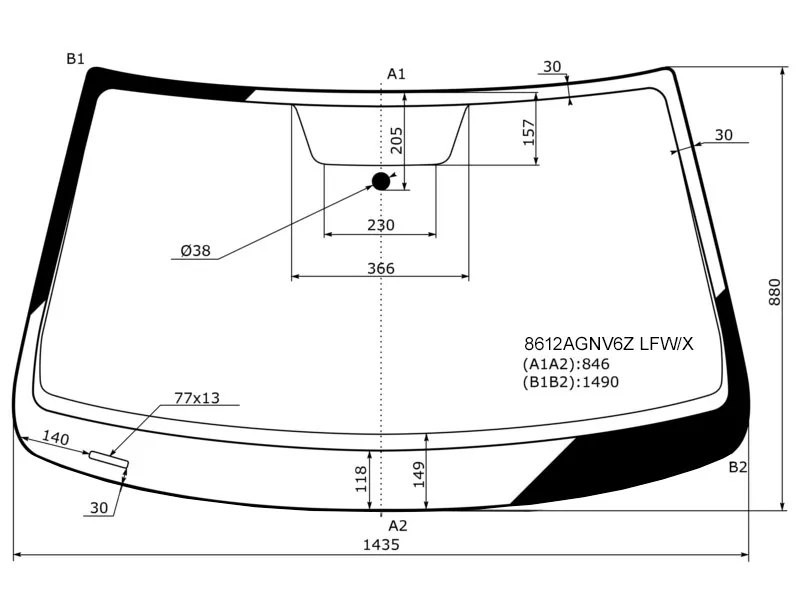 Стекло лобовое (для Российского рынка) Volkswagen Jetta 10-19 - Артикул 8612AGNV6ZLFWX - Производитель Xyg - Фото, Отзывы, Цены 