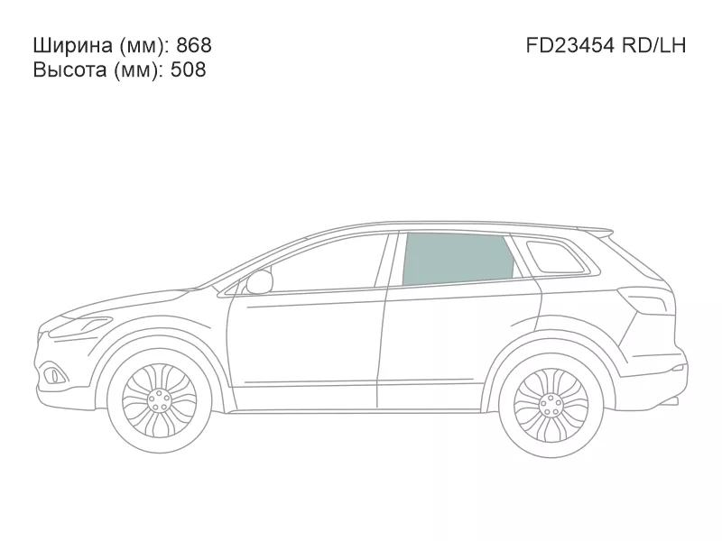 Стекло заднее левое опускное -  для MAZDA CX-9