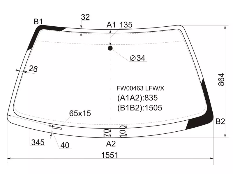 Стекло лобовое Audi 100 82-90 - Артикул FW00463LFWX - Производитель Xyg - Фото, Отзывы, Цены 
