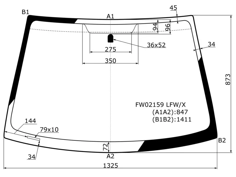 Стекло лобовое Toyota Vitz 99-05 / Echo 99-05 - Артикул FW02159LFWX - Производитель Xyg - Фото, Отзывы, Цены 
