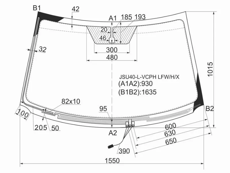 Стекло лобовое (Обогрев щеток) Toyota Highlander 07-13 / Kluger V 07-13 - Артикул JSU40LVCPHLFWHX - Производитель Xyg - Фото, Отзывы, Цены 