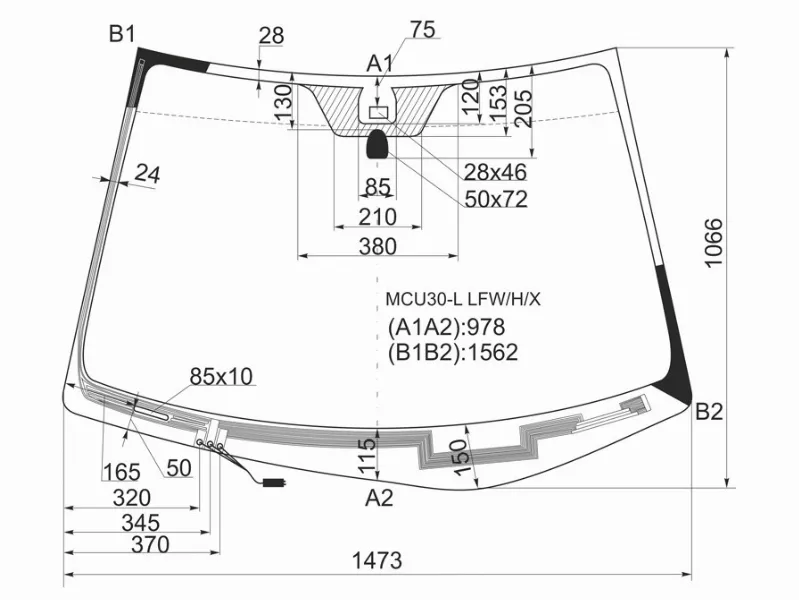 Стекло лобовое (Обогрев щеток/ Датчик дождя) Lexus RX 03-09 - Артикул MCU30LLFWHX - Производитель Xyg - Фото, Отзывы, Цены 
