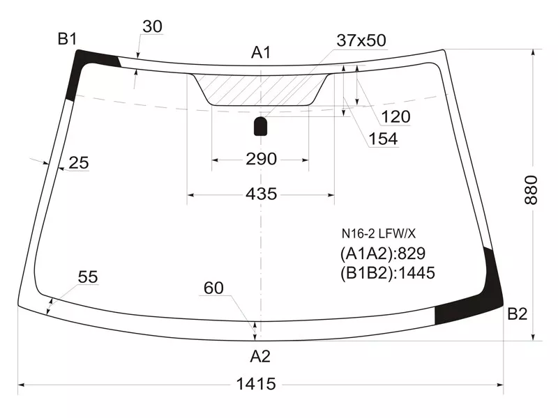Стекло лобовое Nissan Almera 00-06 / Bluebird Sylphy 00-05 - Артикул N162LFWX - Производитель Xyg - Фото, Отзывы, Цены 