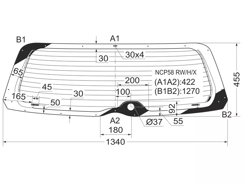 Стекло заднее (Цвет зеленый/ Обогрев) Toyota Succeed 02-20 - Артикул NCP58RWHX - Производитель Xyg - Фото, Отзывы, Цены 