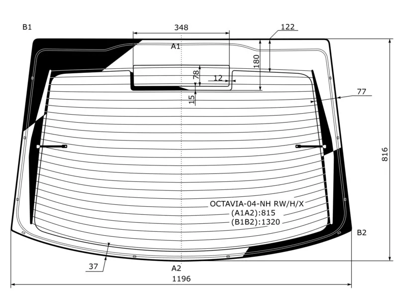 Стекло заднее (Цвет зеленый/ Обогрев/ Антенна/ 5D LBK) Skoda Octavia 04-13 - Артикул OCTAVIA04NHRWHX - Производитель Xyg - Фото, Отзывы, Цены 