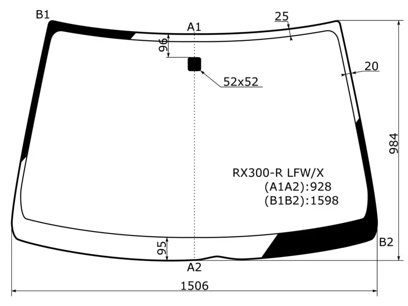 Стекло лобовое Toyota Harrier (XU10) 97-03 - Артикул RX300RLFWX - Производитель Xyg - Фото, Отзывы, Цены 