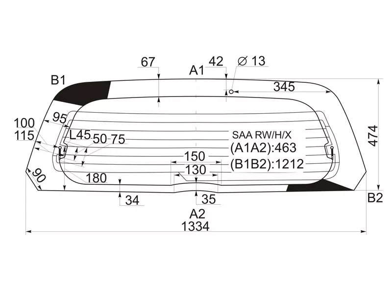 Стекло заднее (Цвет зеленый/ Обогрев) Honda Fit 01-07 / Jazz 02-09 - Артикул SAARWHX - Производитель Xyg - Фото, Отзывы, Цены 