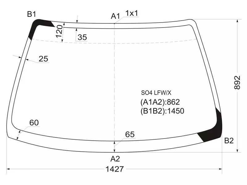 Стекло лобовое Honda Civic 95-00 / Civic Ferio 95-00 - Артикул SO4LFWX - Производитель Xyg - Фото, Отзывы, Цены 