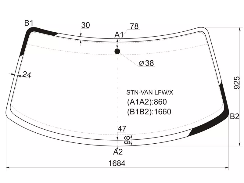 Стекло лобовое Volkswagen Transporter 90-03 / Caravelle 90-03 - Артикул STNVANLFWX - Производитель Xyg - Фото, Отзывы, Цены 