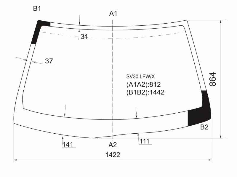 Стекло лобовое Toyota Camry Japan 90-94 - Артикул SV30LFWX - Производитель Xyg - Фото, Отзывы, Цены 