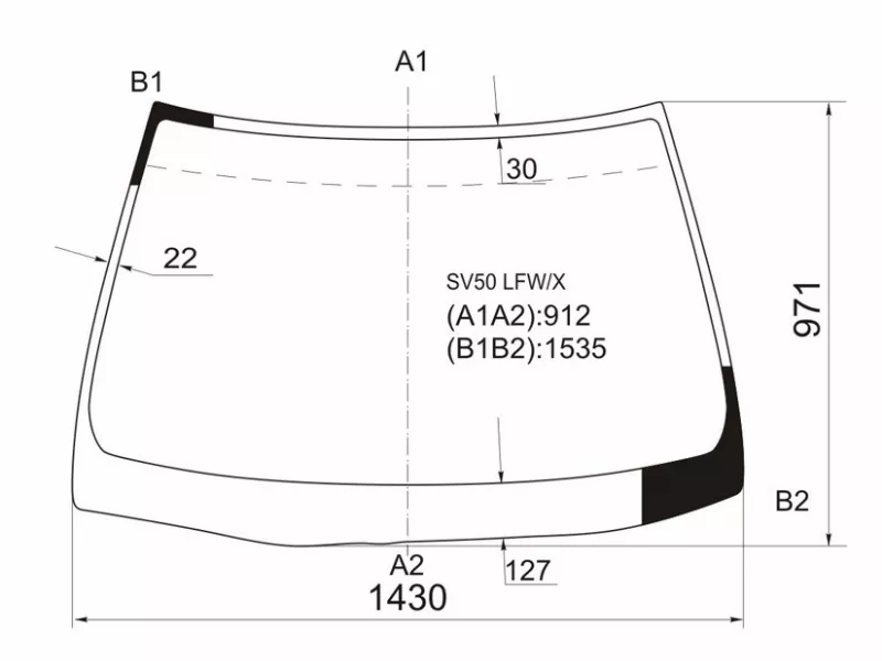 Стекло лобовое Toyota Vista 98-03 / Vista Ardeo 98-03 - Артикул SV50LFWX - Производитель Xyg - Фото, Отзывы, Цены 
