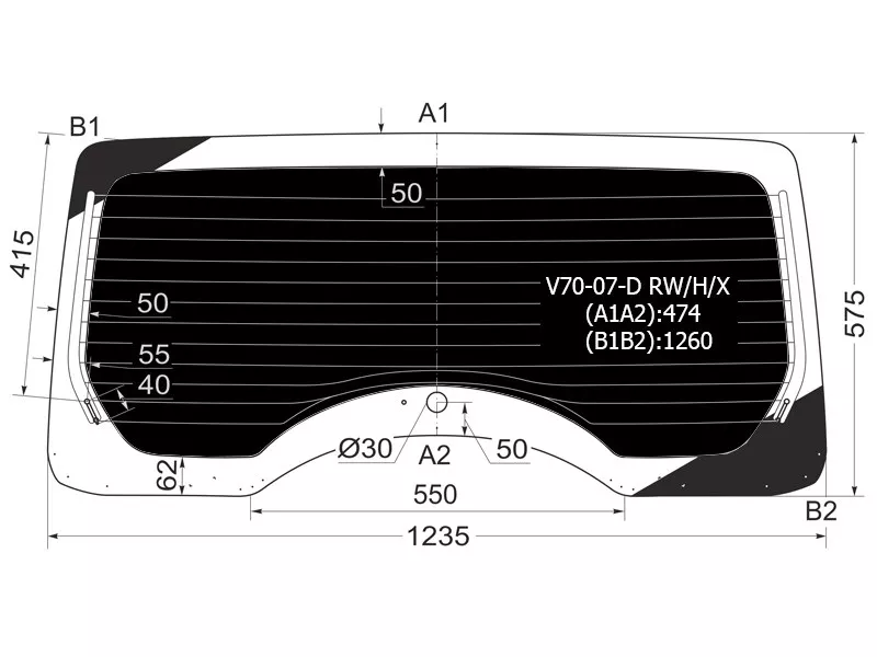 Стекло заднее (Затемненное/ Обогрев) Mitsubishi Pajero 06-20 - Артикул V7007DRWHX - Производитель Xyg - Фото, Отзывы, Цены 